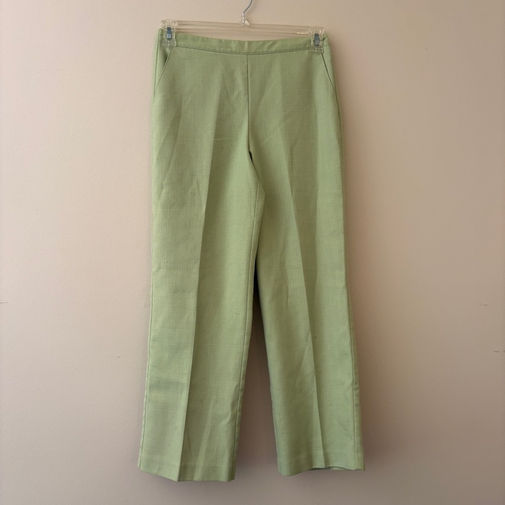 Alfred Dunner Light Green Wide Leg Pants